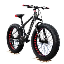 Full Suspension Mountain Bike 26'' 21 Speed Mountain Snow Bike with Big Fat Tyre