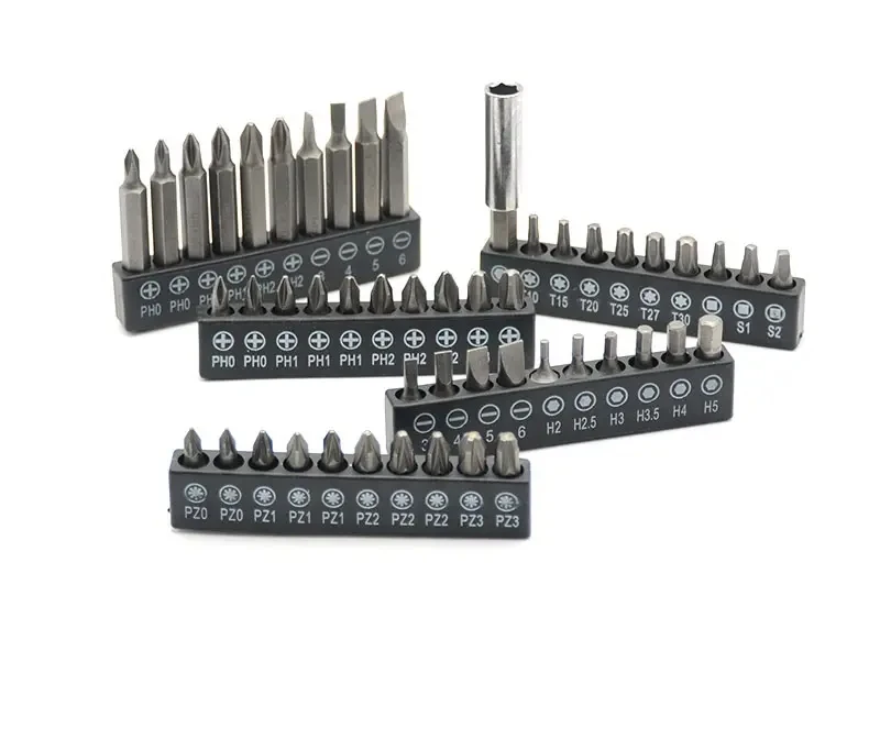 MOYOTEC 10-Piece 1 Inch Length S2 Material Screwdriver Bit Set with Rubber Strip
