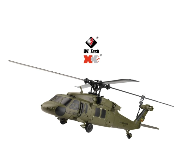 2025 Wltoys K170 Black Hawk UH-60L RC Helicopter - 4CH Model