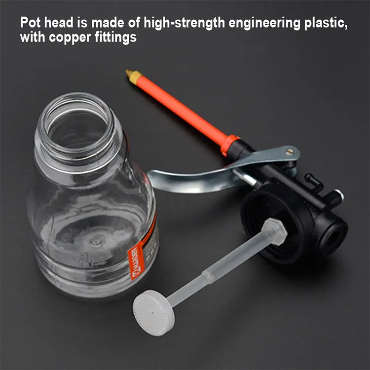 High Pressure 500ml Lubricating Oiler / Oil Can Spray Gun Pot Plastic