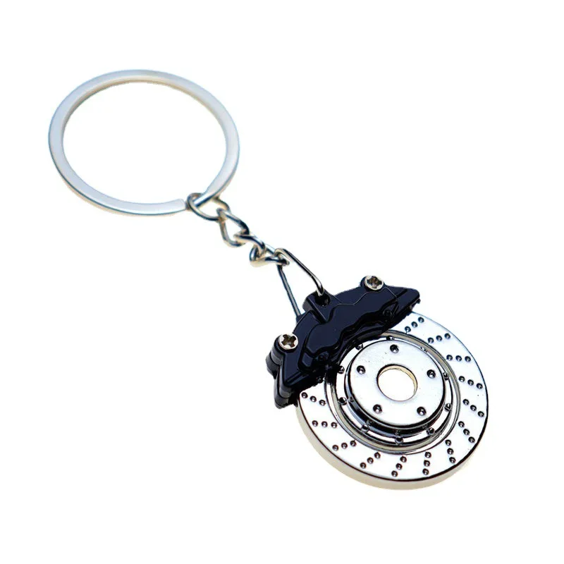 In Stock Mini Creative Disc Brake Keychain Cute Metal Auto Parts Disc Brake Keychain for Men Gift Car Accessories Keychain