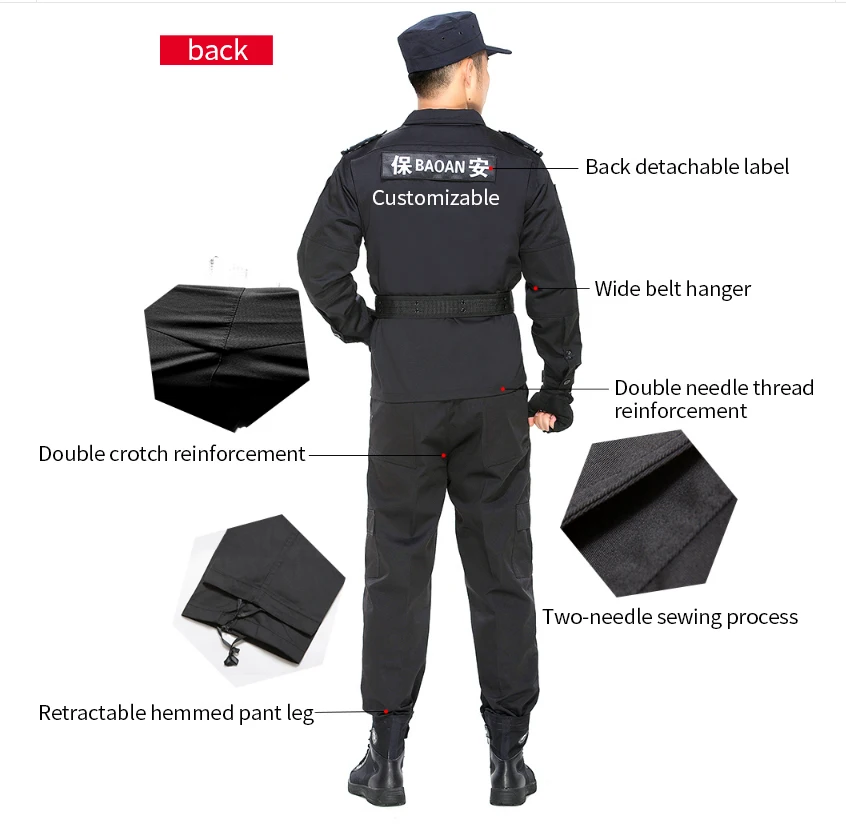Uniform Ripraft Outdoor Sports Work Security Guard Uniform - Rip-Stop Polyester/cotton