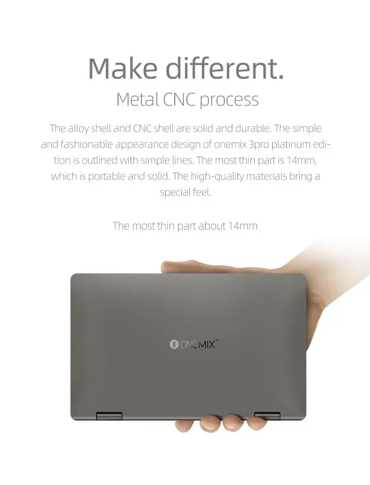 OneMix3 Pro Platinum Edition Laptop: Intel Core i7, 16GB RAM
