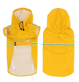 Newly Arrived Large Breed Dog Poncho Windproof and Reflective Strip Raincoat for Summer Pet Apparel