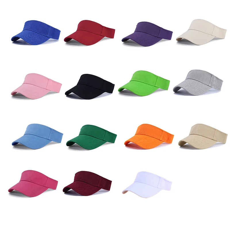 OEM Custom Embroidery Logo Gorras Sun Visor Running Cap Golf Visor Baseball Hat Polyester Visors