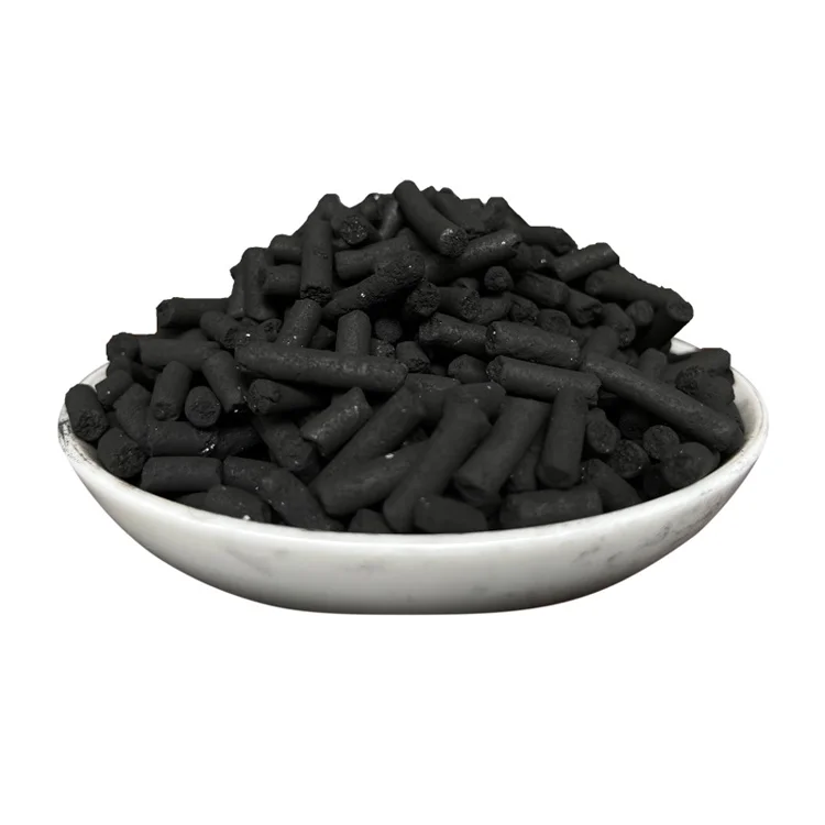 4mm Impregnated KOH Pellet Activated Carbon Coal Based Extrude Charcoal ...