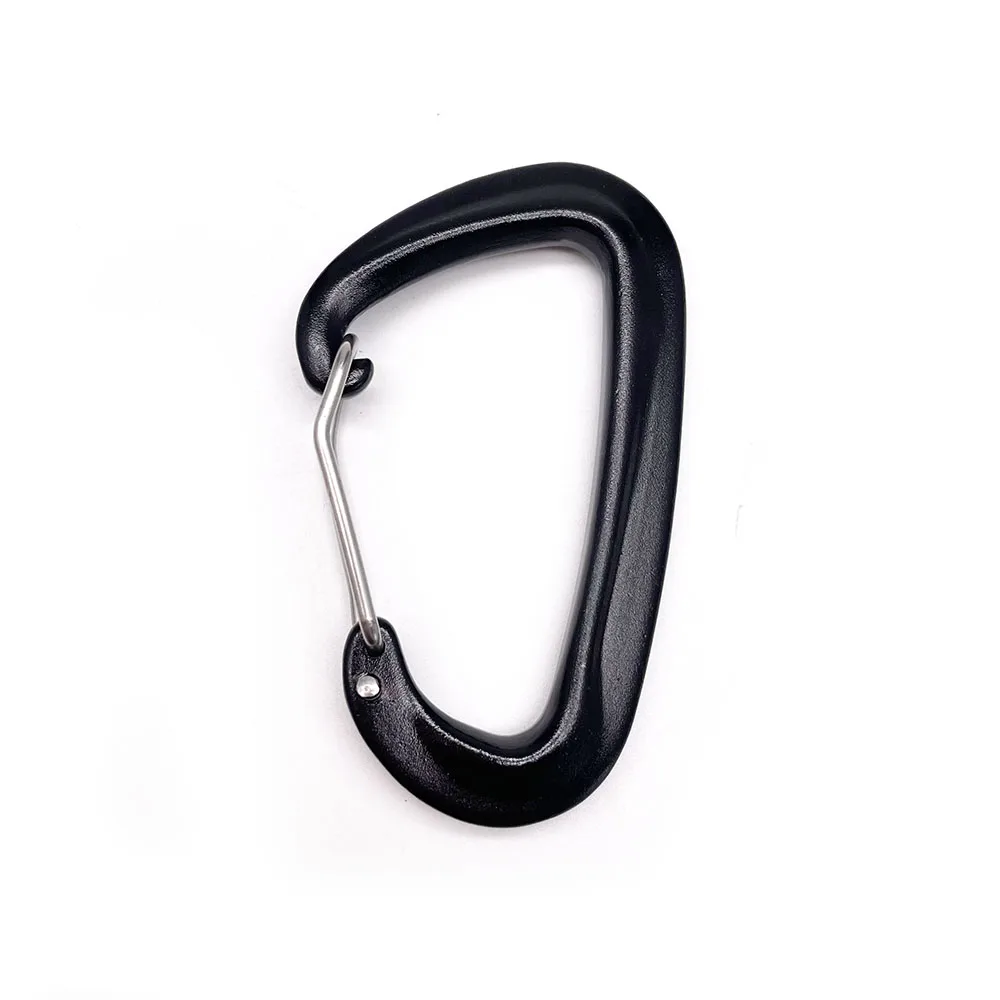 BT-A1303 Outdoor Activity Black 12kn Aluminum Wire Gate Hammock Carabiner