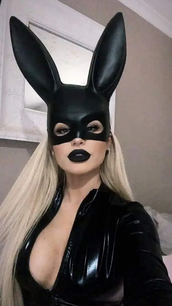 2023 New Animal Mask Rabbit Ears Half Mask Stud Punk Sexy Toy Cosplay Costume Matching Halloween Bar Nightclub Dress up Game