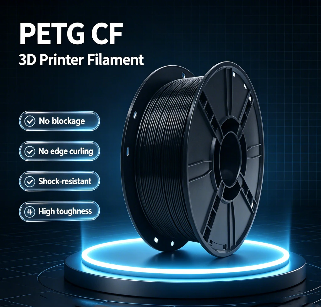 3D Printing Filament PETG CF Carbon Fiber Material Black 1.75mm Diameter China Origin 3D Printer Consumables