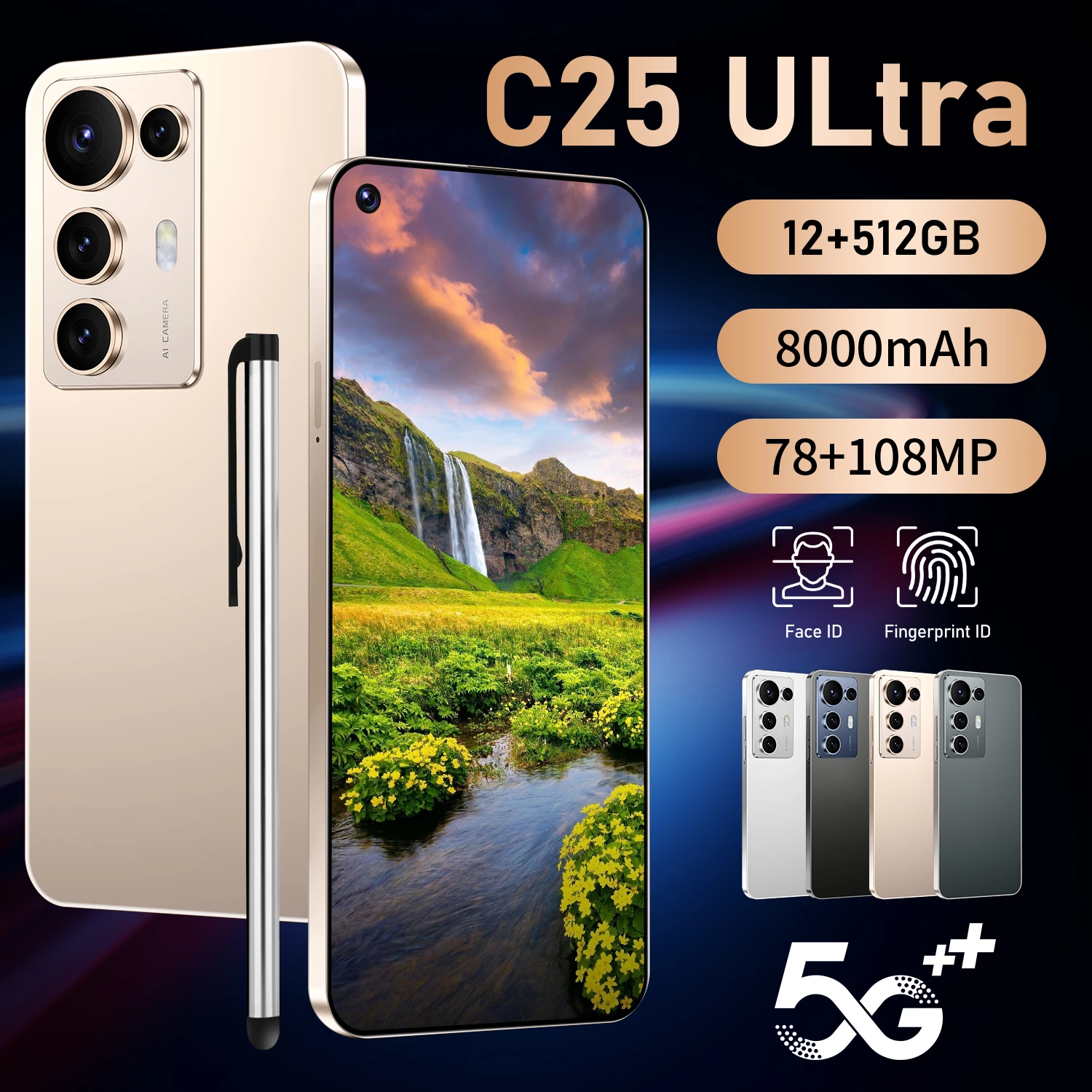 4g 5g 6.8inch Android Infinix C25 ultra Cellphone Mobile Phone