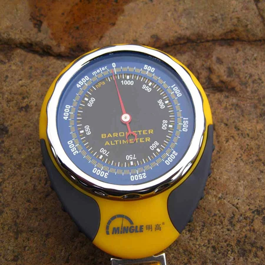 Altimeter with compass, barometer, and thermometer features4