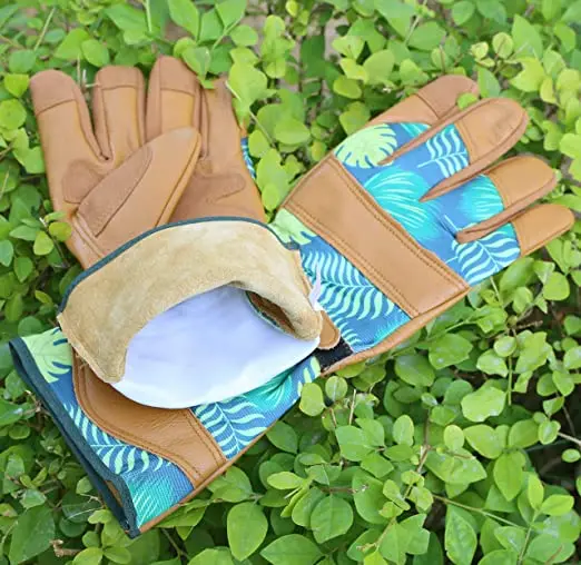 Olson Deepak Leather Gloves For Women Gardening Yard Work Oem