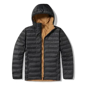Men's Women's Casual Woven Jacket Stand Collar Rabbit Hood Winter Coat Zipper Water-Repellent Warm for Outdoor Winter Wear