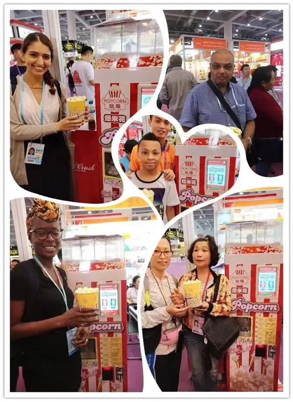 Automatic Popcorn Machine With Stickers in Two Flavors Salty and Sweet