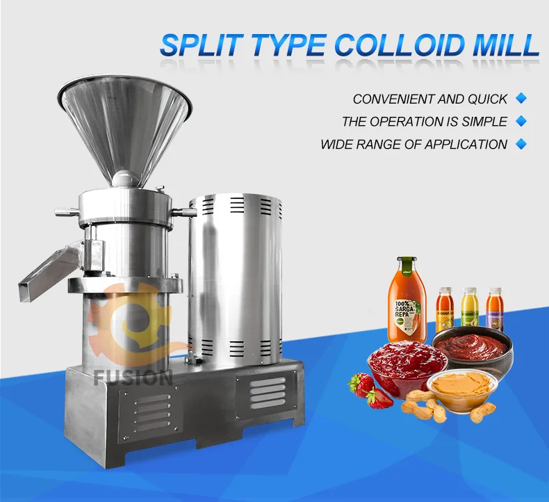 Industrial Stainless Steel Colloid Mill System for Various Nut Paste ...
