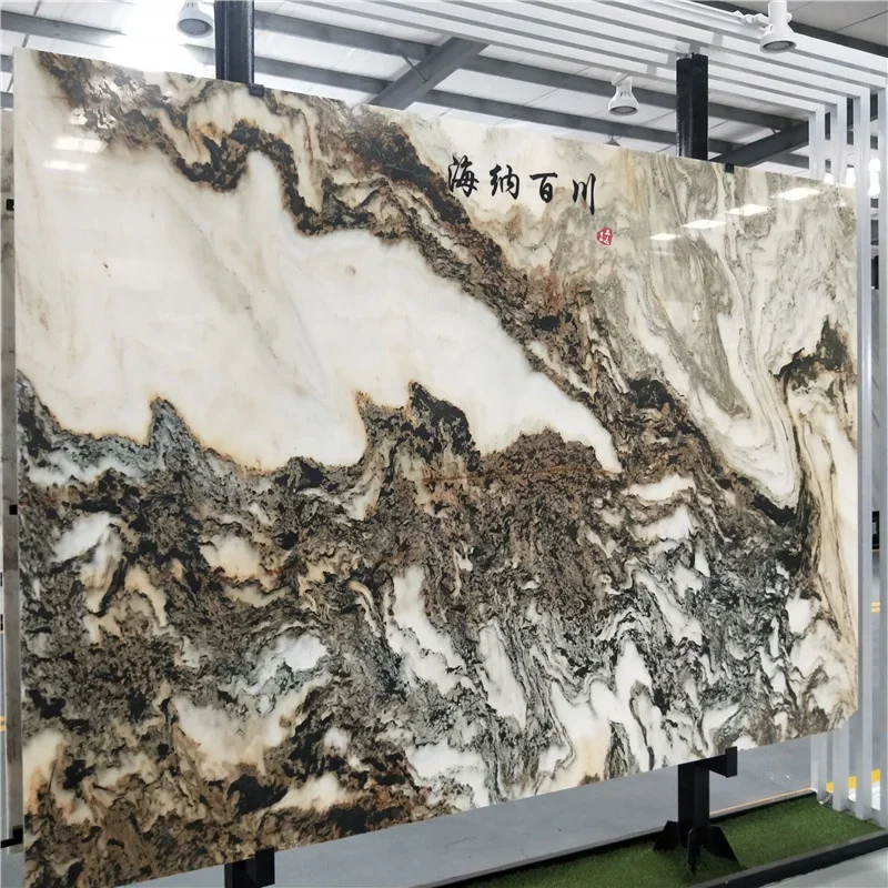 product wall background design landscape painting white black vein slab marble-2