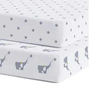 Hot Sale Custom Printing Soft Kids Baby 100% Organic Nature Cotton Pillowcase Crib Bedding Sheet Set