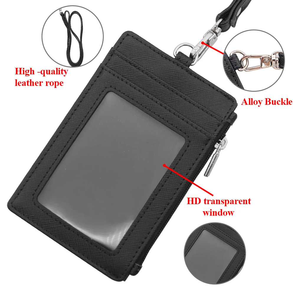 Factory Direct Custom Leather Credit Card Holder Business Lanyard ...