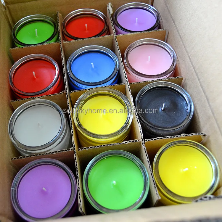 Wholesale Cheap Price 8 Inch Empty Glass Jar 7 Days Votive Candles