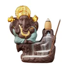 Discount hotsell India ganesha Auspicious Elephant ceramic bakhoor backflow incense burner