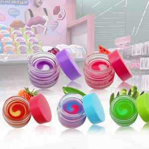 Korean Vegan Moisturizing Sleeping Lip Mask Plumping Repairing Hydrating Lip Balm Private Label Fruit Lip Care Moisturizer