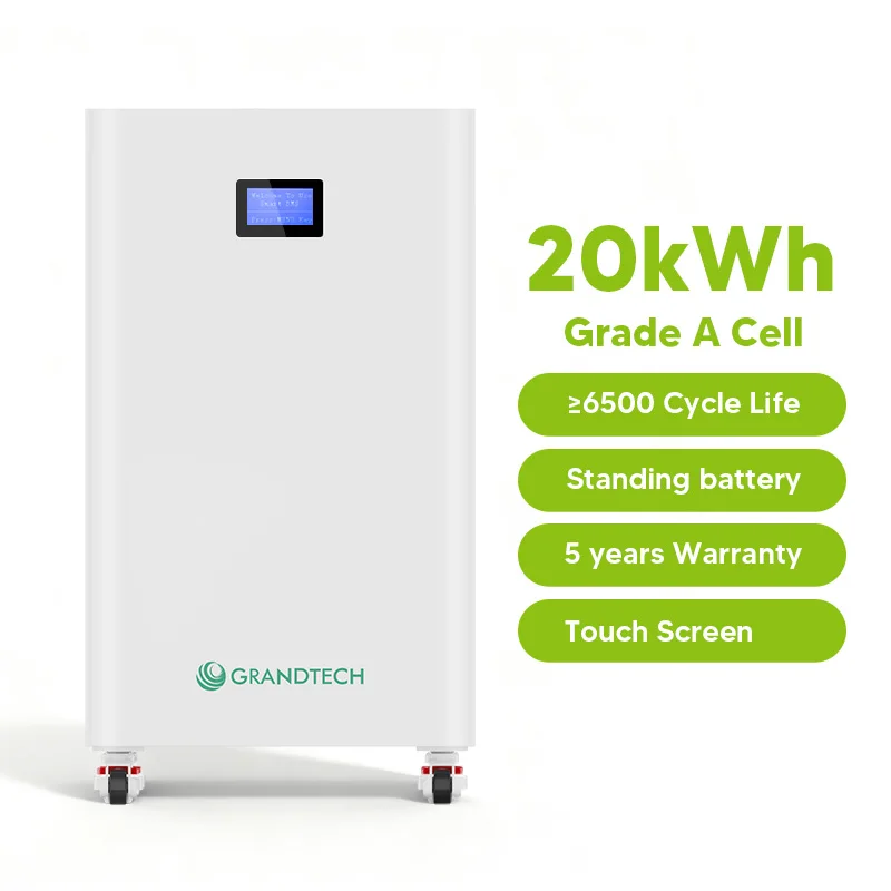 Grandtech Rack Mounted Lifepo4 Batteries 48V 51.2v BMS Solar Battery Lithium 5Kwh 10Kwh 15Kwh 20kwh Home Energy Storage Battery