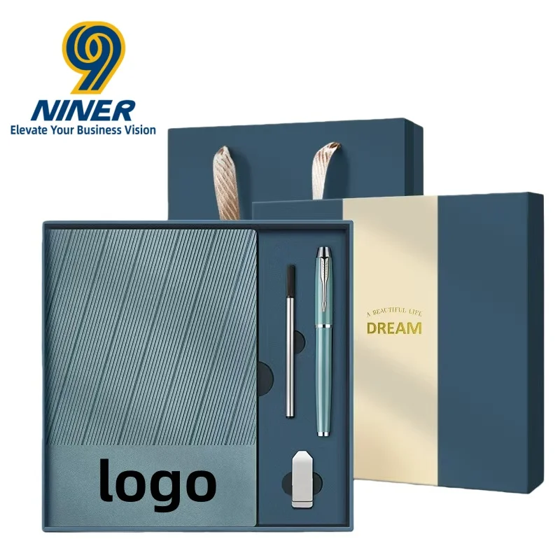 Business Notebook Gift Customization LOGO Graduation Season Gift Box High-end Practical Notebook Pen Set