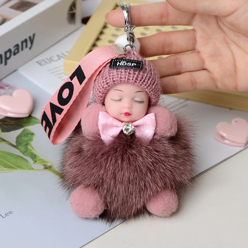 Cartoon Cute Little Plush Duck Keychain Toys Soft Key Ring Lady Girl Charm  Bag Pendant Car New Kids Brandy Duck Children Gifts - Realistic Reborn  Dolls for Sale