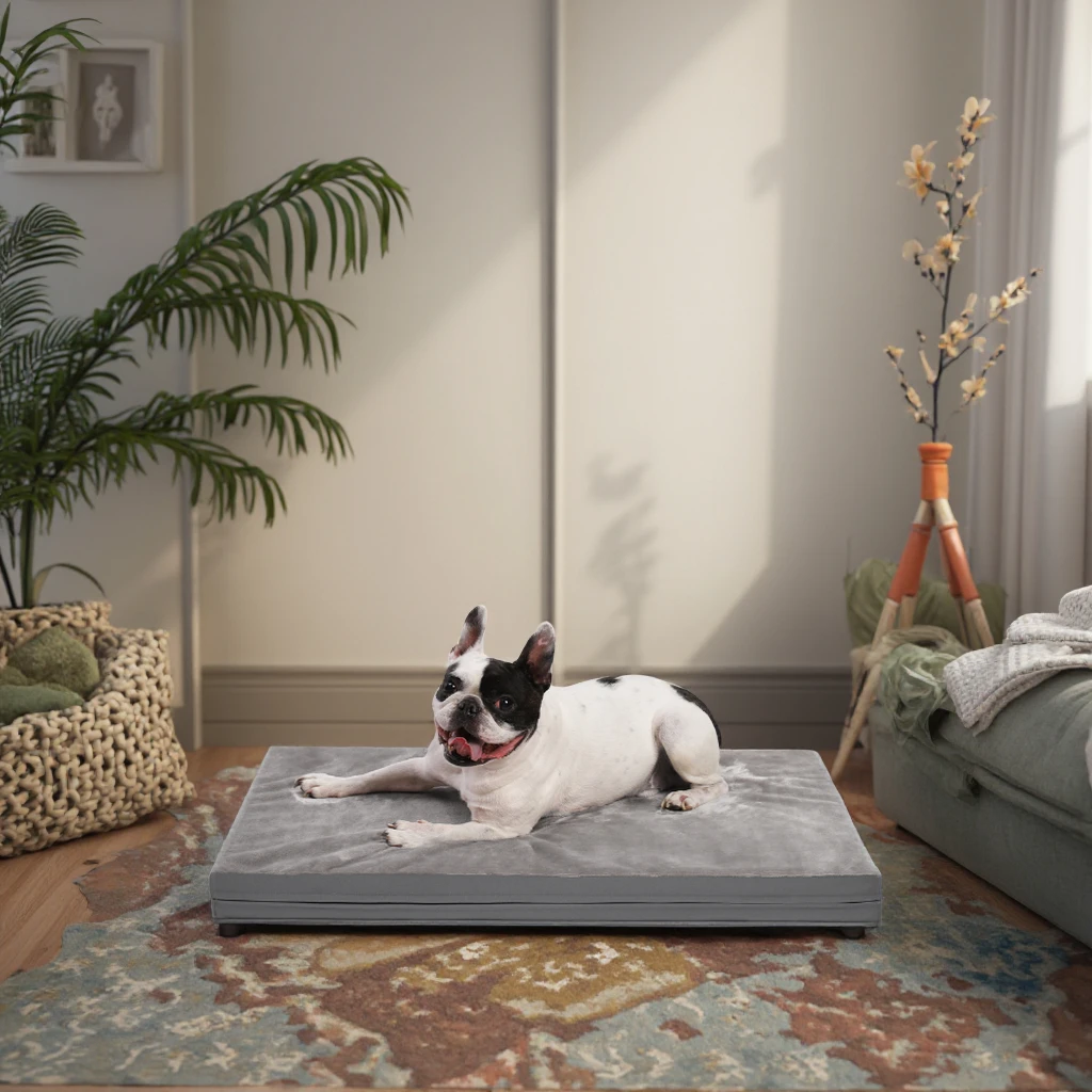 Großes Luxus-Haustierkissen aus Plüsch für Hunde und Katzen, solides Musterdesign, weiches Hundesofa aus Kunstfell, Haustierbetten und Zubehör