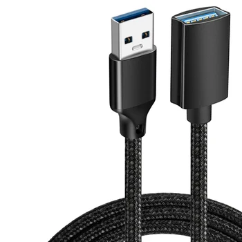 100% inspection custom logo length Extension Cable USB3.0 Male to Female Nylon Braid Housing Data Cable