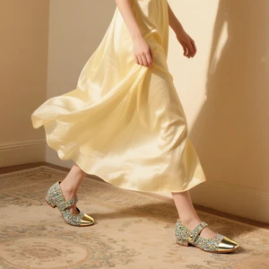 New Multi-color Single Shoes for Women, Pointed Toe Style, Comfortable and Lightweight, with Heels, Fashionable and Versatile