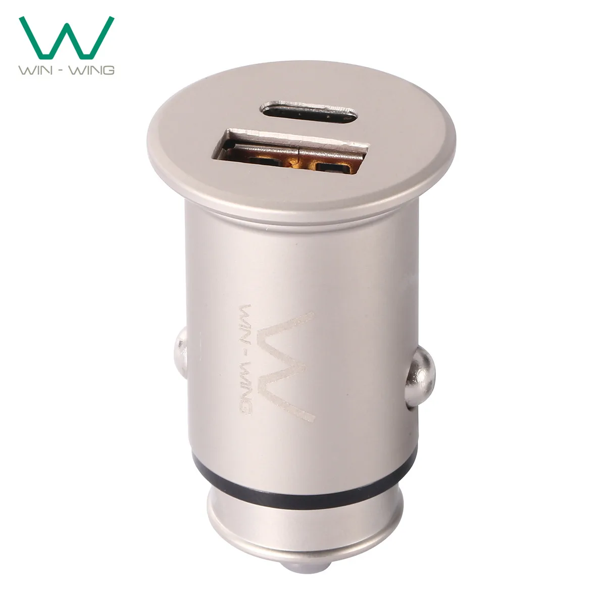 Двойное автомобильное зарядное устройство USB C USB A 30 Вт PD зарядное устройство