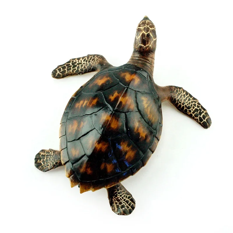 Venta al por mayor de resina de la colección de océano natural de tortuga marina estatuilla para decoración de mesa