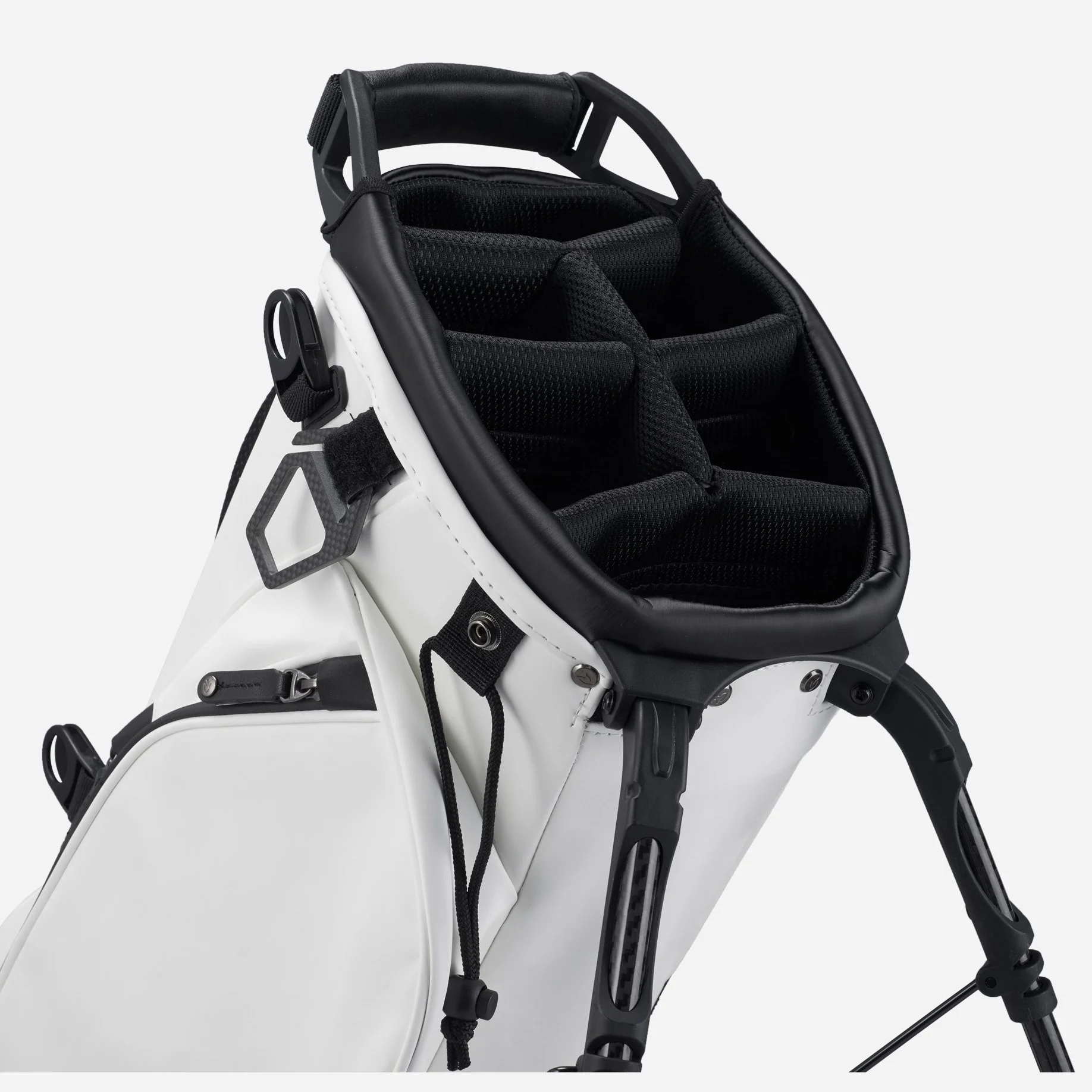 New Golf Bag Stand 6 Way For Driving Range With Pu Leather Buy