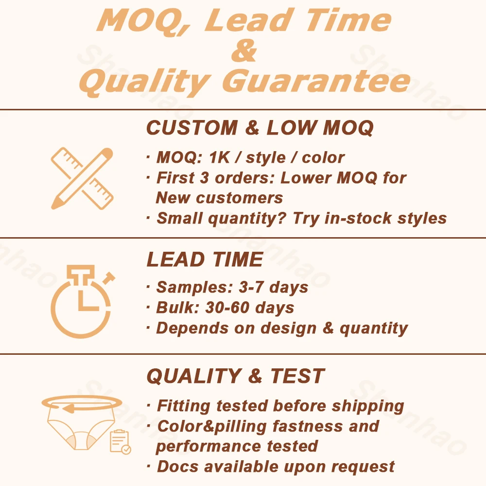 Shanhao OEM Customize Reusable Leakproof Panties for Girl Light Period Flow Panties Womens Modal Menstrual Period Panties