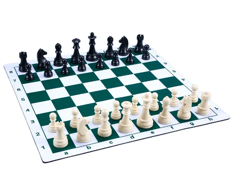 chess pieces set up
