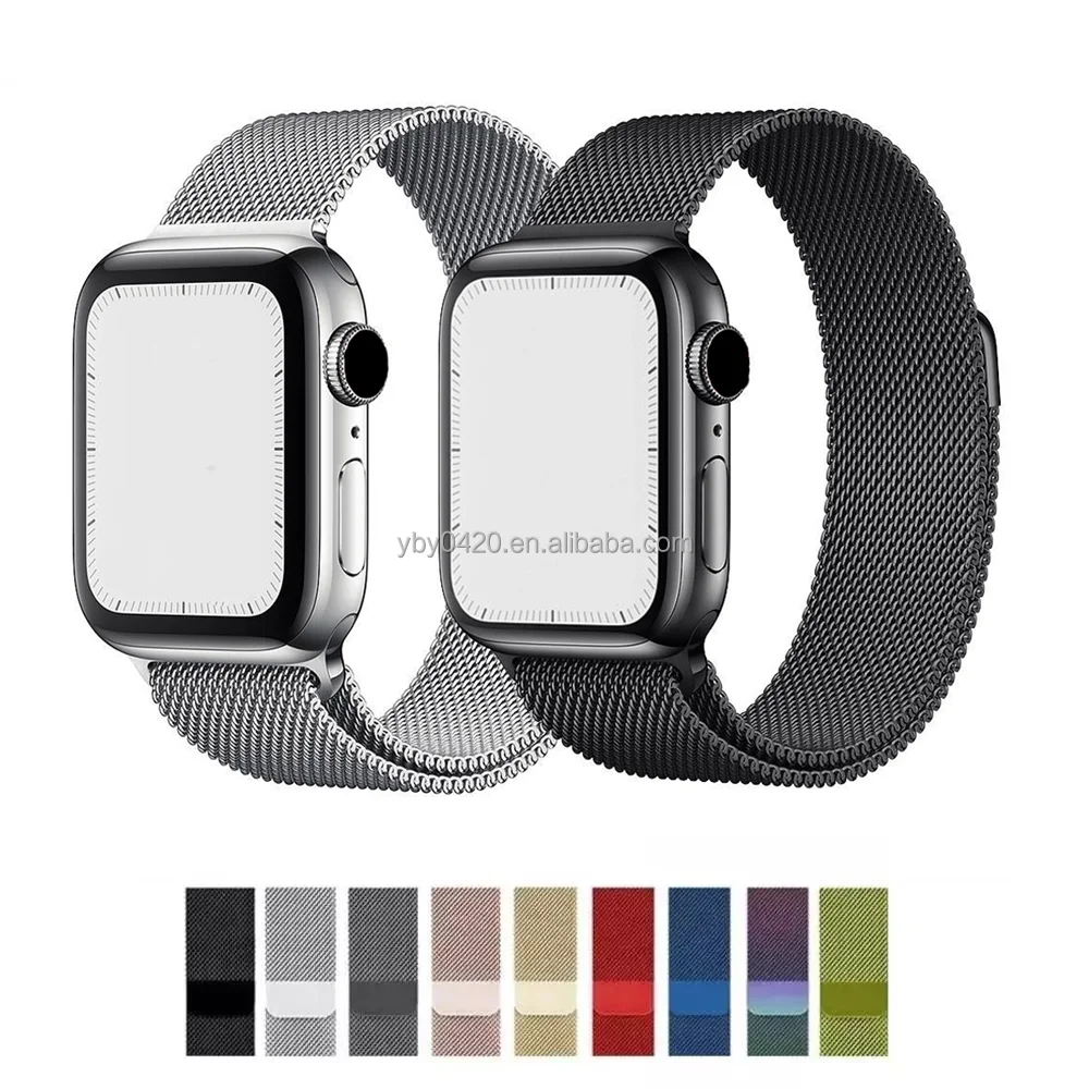 Smart Watch Band Stainless Steel Mesh Loop Milanese Watch Band