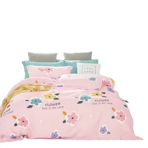 Hot Sale 100% Polyester Manufacturer Wholesale Microfiber 3D Floral Disperse Printed Four Pieces Bedsheet Set in Home Textiles