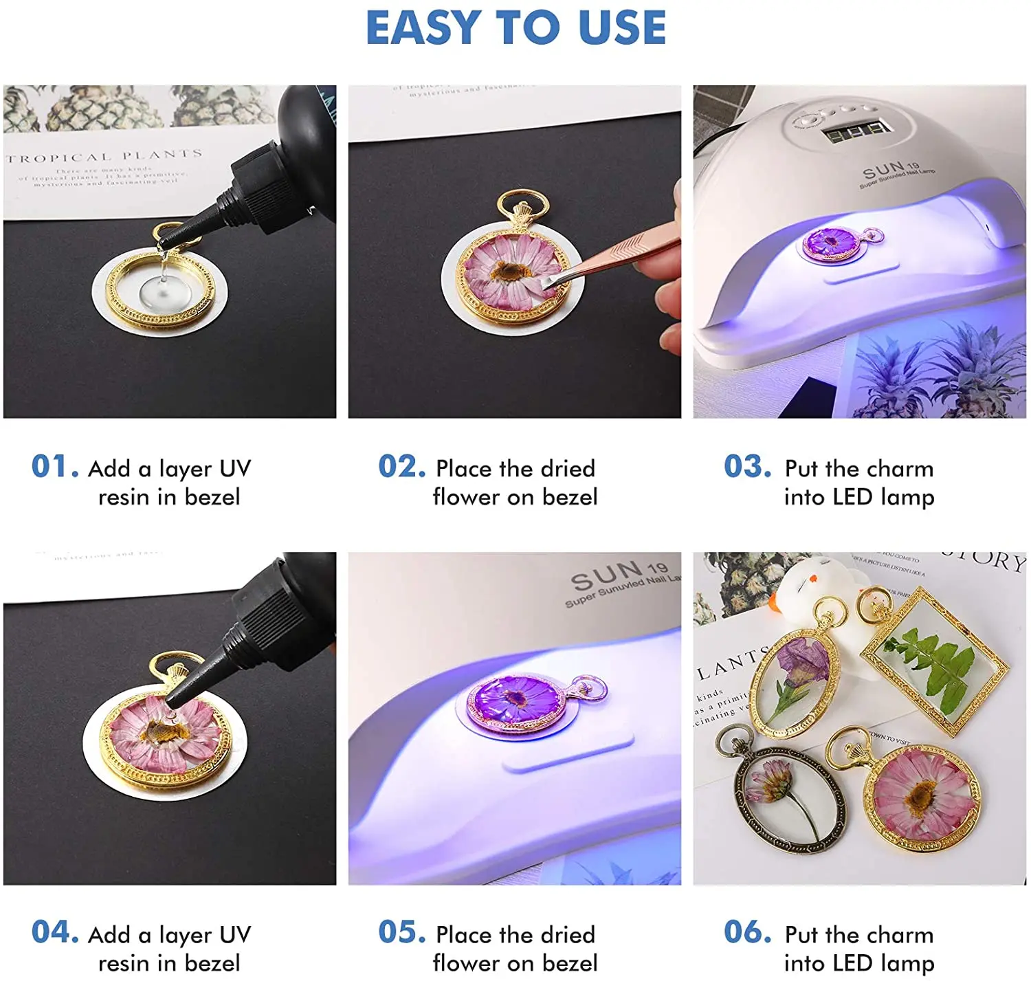 6-9W Ultraviolet Lamp 2-3 Minutes Cure DIY UV Light for Resin - China UV  Epoxy Resin, UV Resin Hard