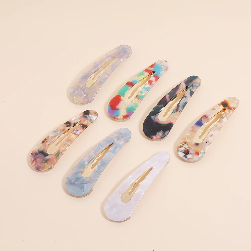 7,5 см размер ацетатные мраморные акриловые заколки для волос для женщин и девочек 840001