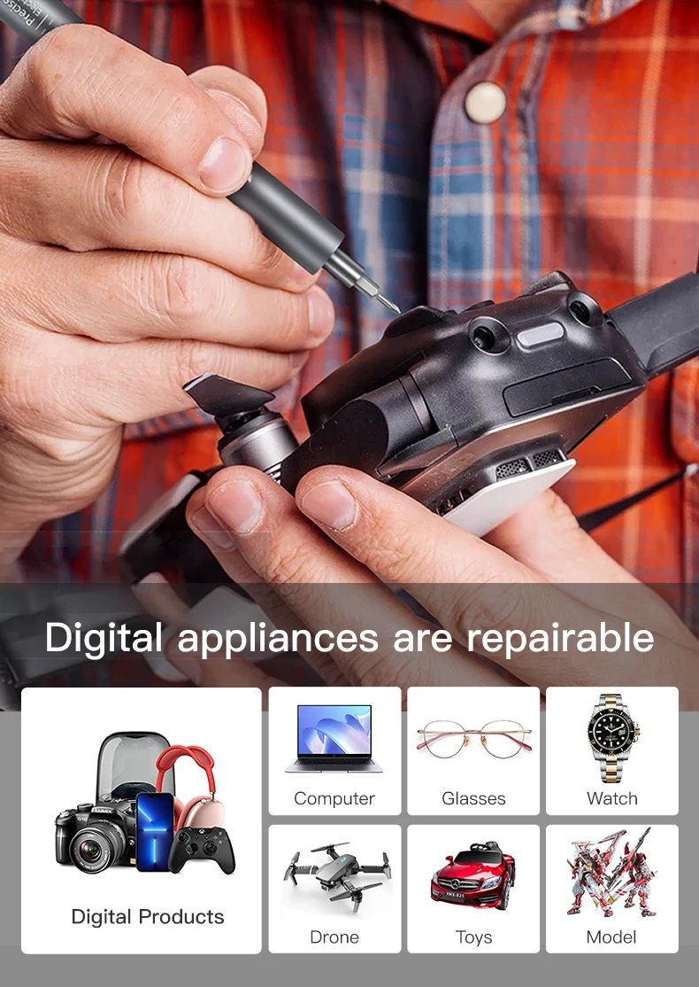 Hot Sale 120 In 1 Precision Electric Screwdriver Set With 100 Pcs Crv