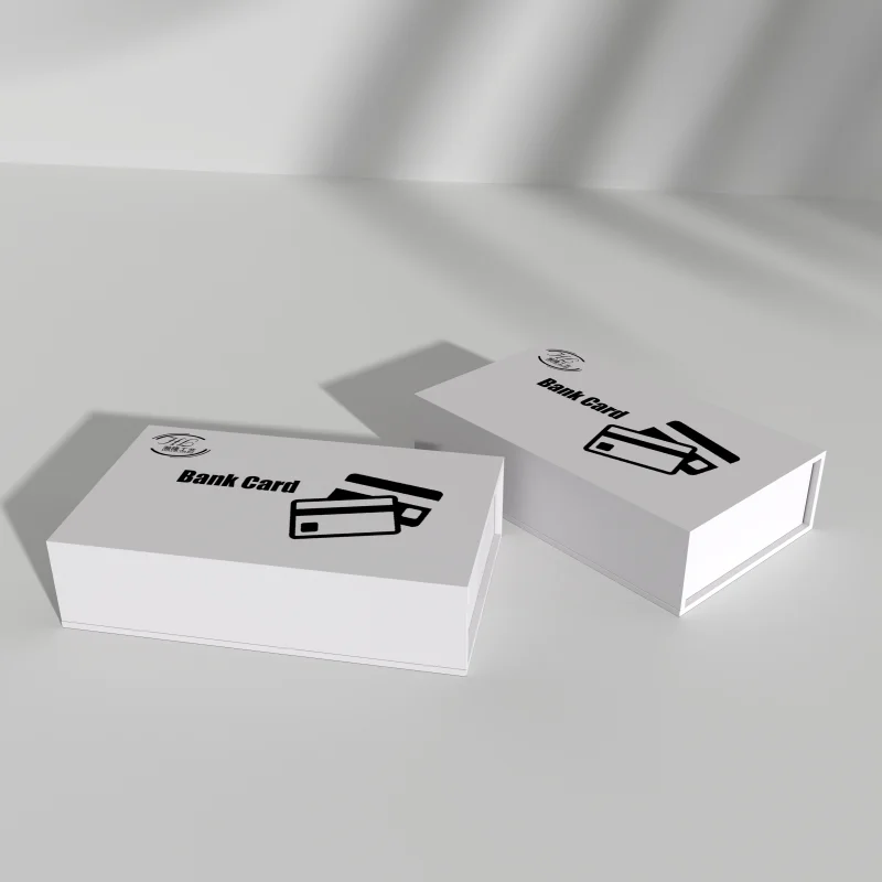 product magnetic foldable gift card packaging box luxury black custom  credit card gift boxes soft paper paperboard boxes-7