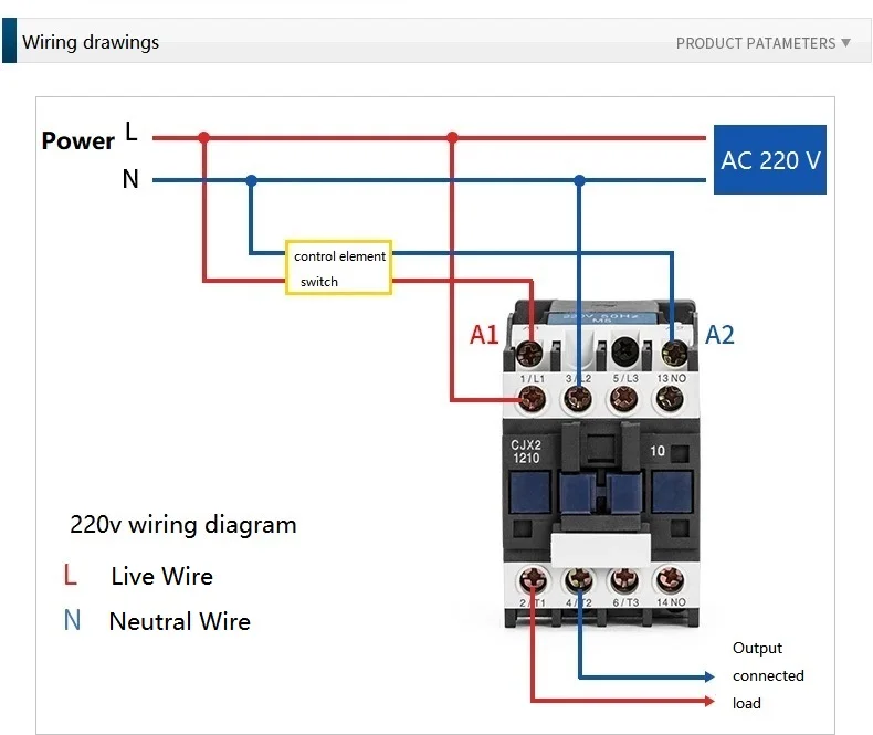 Contactor Magnetic Contactor Cjx2 1210 220v 380v Andeli Circuit Rating ...