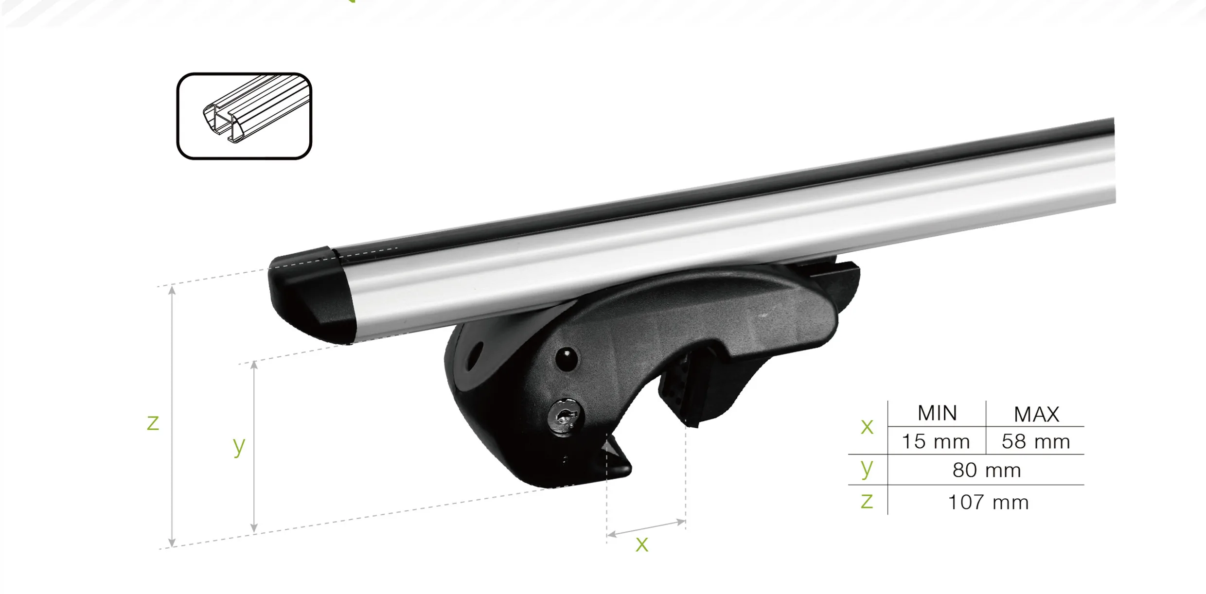 Car Roof Rack High Quality Universal Cross Roof Bar Aluminum