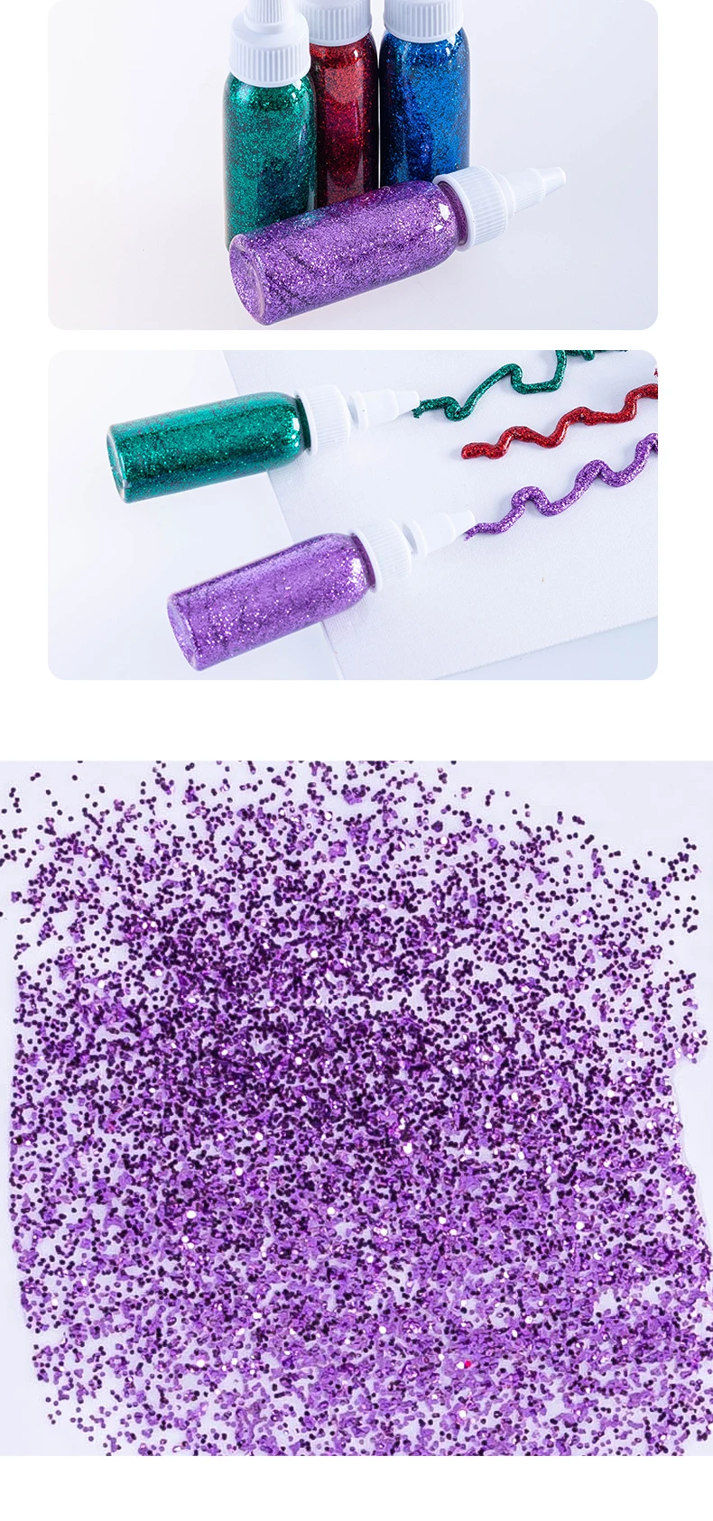 Aovia Assorted Colors Glue Stick Glitter Glue Nontoxic Safe For Kids