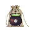 Hemp rope and burlap bag - alchemy pot