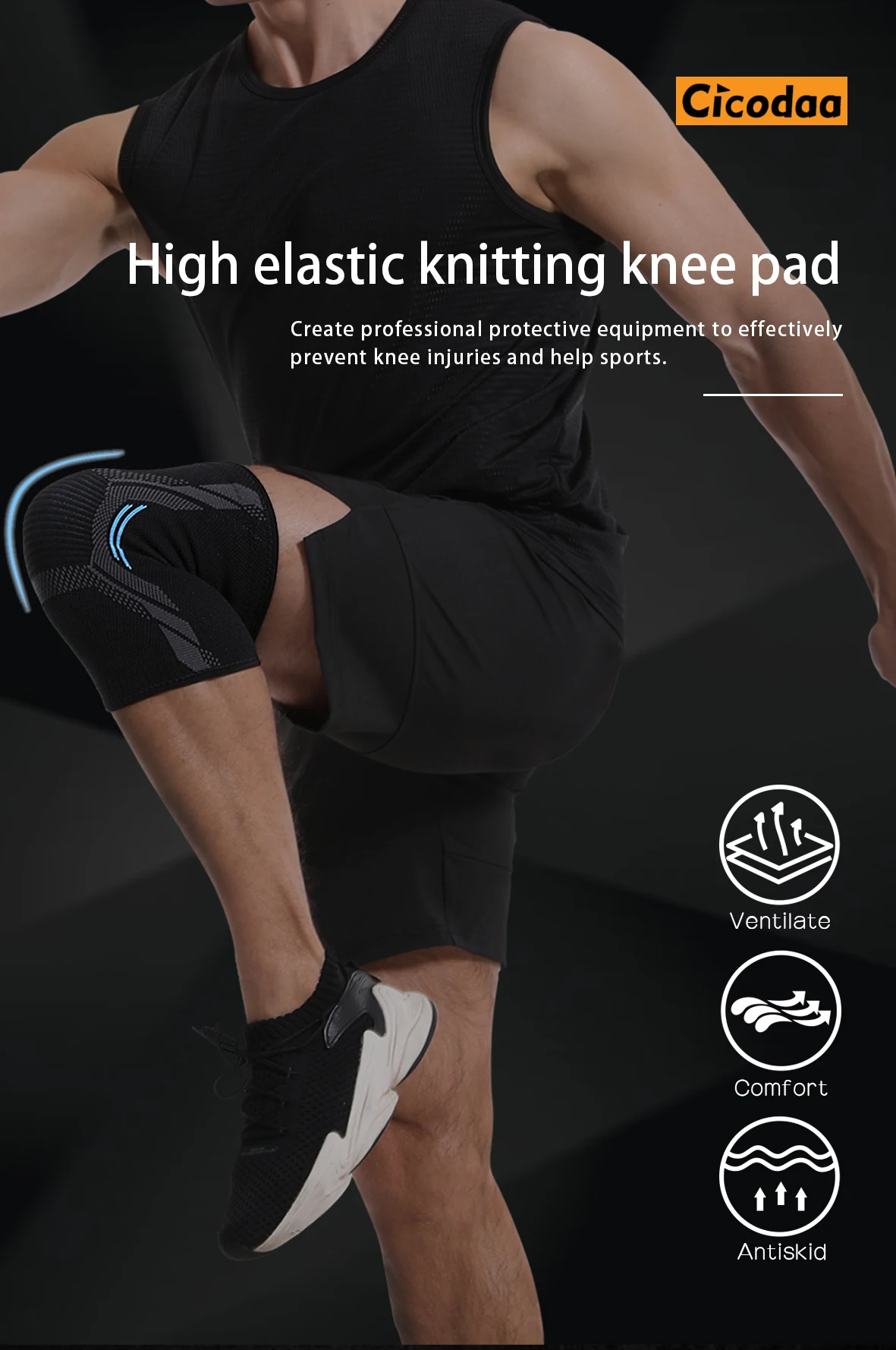 Breathable Sport Elbow Knee Joint Support Brace Neoprene Compression