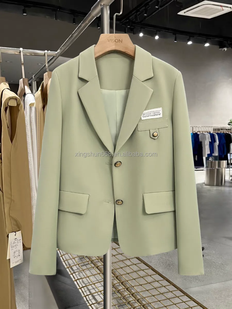 2025 New Arrivals Women's Formal Candy-Colored Suit Jackets Cheap Blazer Button Decoration Spring Fashion Leisure Coats Blazers