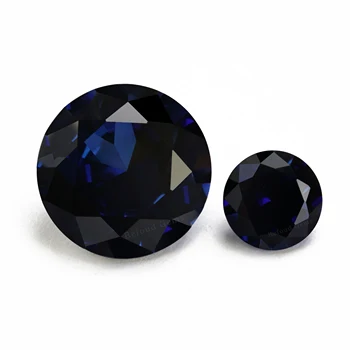 Corundum Royal Sapphire Blue 34# Round 1.0-10mm Loose Gemstones Synthetic Corundum