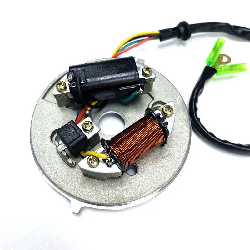 Motorcycle Ignition Stator with Plate Fit for Moped MBK 51 Electronic 12V New Adaptable